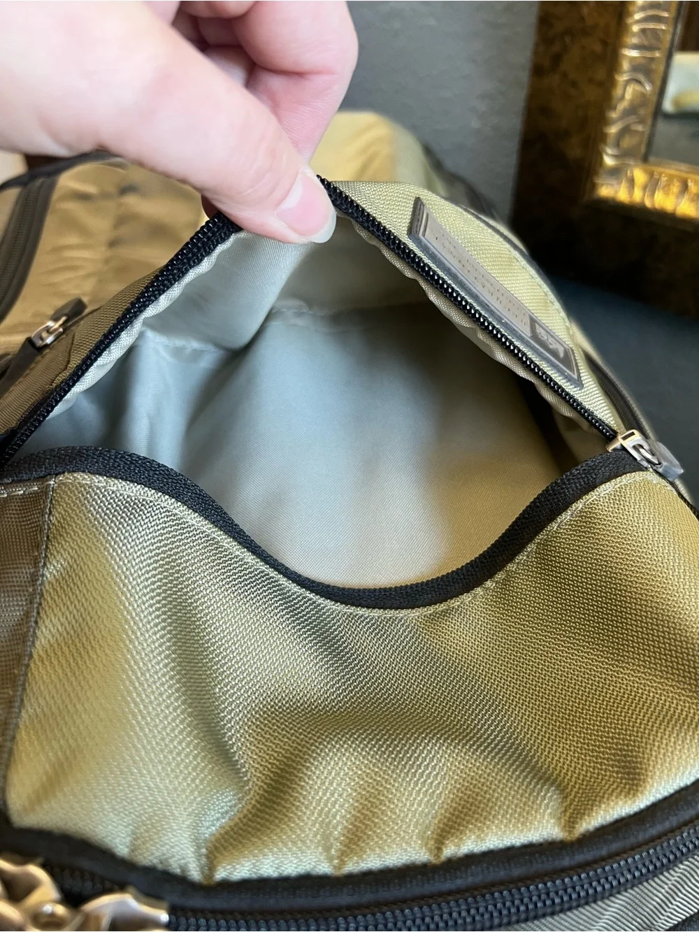 REI Olive/Tan Rolling Travel Backpack with Telescopic Handle
